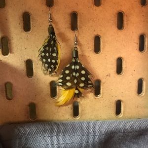 Free People feather earrings